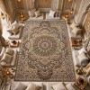 AL WAHA Turkish Rug H5307C Sky Light brown Size 50*80