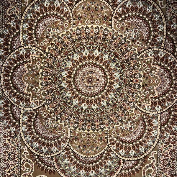 AL WAHA Turkish Rug H5307C Sky Light brown Size 50*80