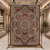 سجاد الواحة تركي H5307C احمر غامق مقاس 50*80