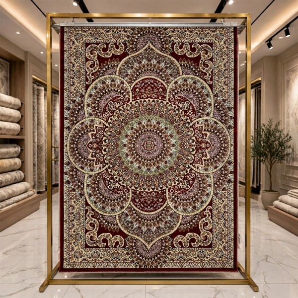 سجاد الواحة تركي H5307C احمر غامق مقاس 50*80