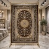 سجاد الواحة تركي H3650B بني غامق مقاس 100*300