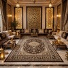 سجاد الواحة تركي H3650B بني غامق مقاس 100*300