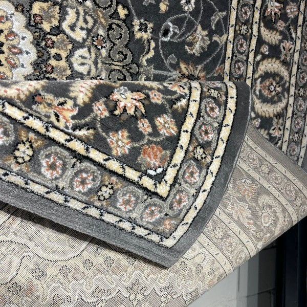 سجاد الواحة تركي H3650B رصاصي غامق مقاس 100*300