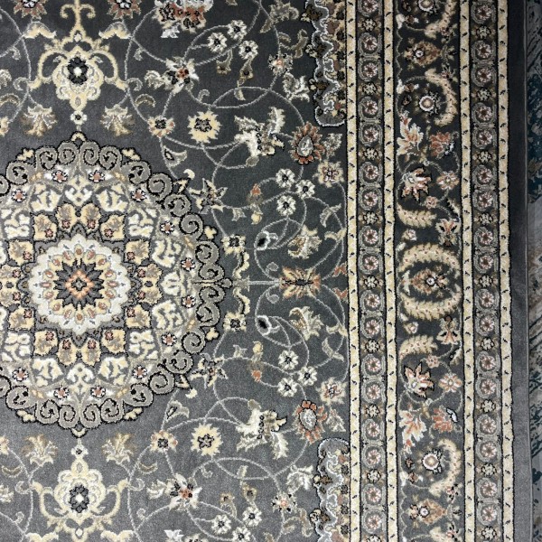 سجاد الواحة تركي H3650B رصاصي غامق مقاس 100*300