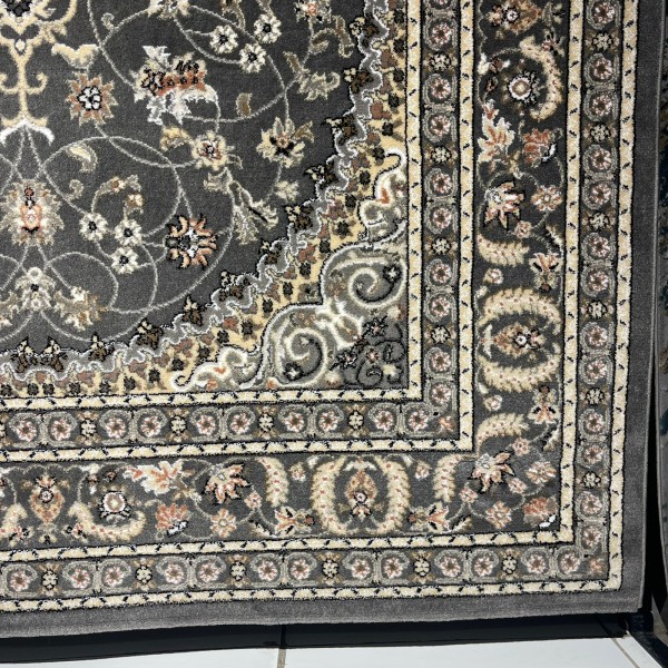 سجاد الواحة تركي H3650B رصاصي غامق مقاس 100*300