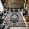 سجاد الواحة تركي H3650B كحلي مقاس 100*300
