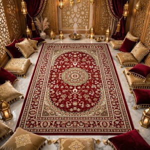 سجاد الواحة تركي H3650B احمر غامق مقاس 100*200