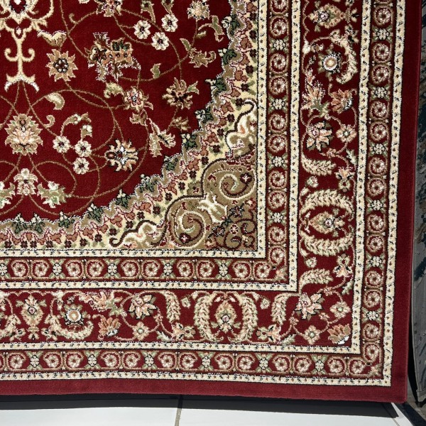 AL WAHA Turkish Rug H3650B Sky Dark red Size 100*200