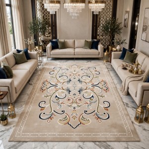 سجاد لائك نقش فرنسي تركي 9771B بيج مقاس 150*220