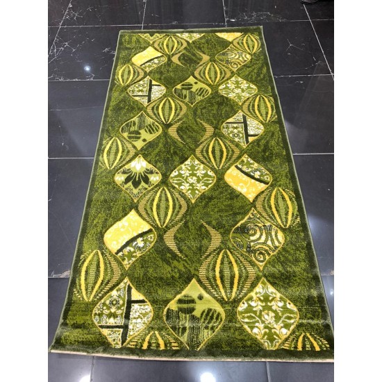 Reduced Turkish rugs in green galaxy, 100 * 200