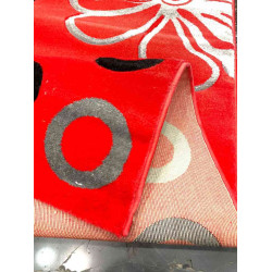 سجاد تركي مخفض ماليبو احمر و رصاصي واسود 100*200