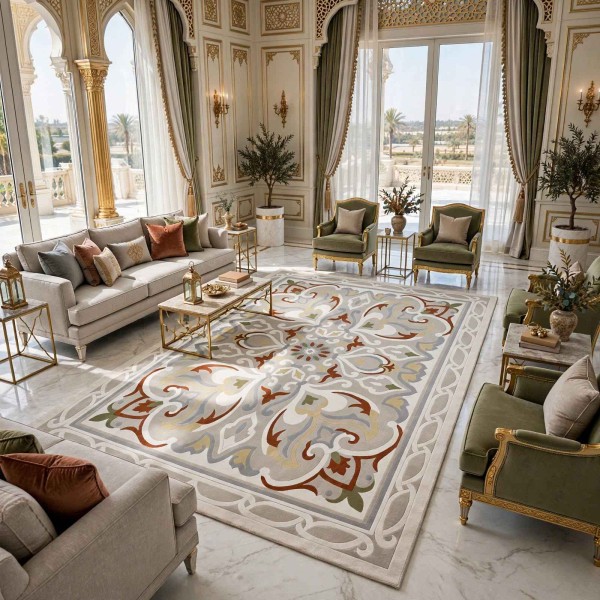 ATLANTIC Turkish Rug Korean Design A143A cream - 80x150 cm Small Rug