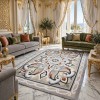 سجاد اطلانتيك تركي نقش كوري A143A رصاصي - مقاس 250*350 سم حفل السجادة
