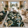سجاد اطلس تركي نقش كوري A169A اخضر - مقاس 400*600 سم