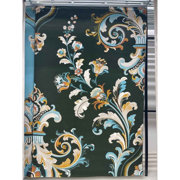 سجاد اطلس تركي نقش كوري A169A اخضر - مقاس 400*600 سم