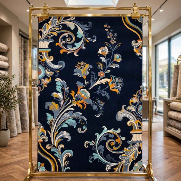 Atlas Turkish Rug Korean Design A169A navy - 400x600 cm Royal Majlis Carpet