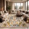 سجاد اطلس تركي نقش كوري كلاسيكي A170A بيج - مقاس 150*220 سم