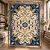 Atlas Turkish Rug Korean Design A170A dark blue - 250x350 cm Majlis Carpet