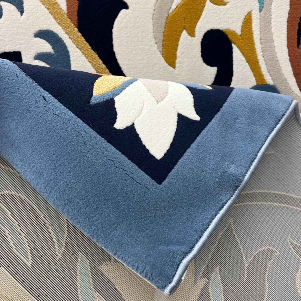 Atlas Turkish Rug Korean Design A170A dark blue - 250x350 cm Majlis Carpet