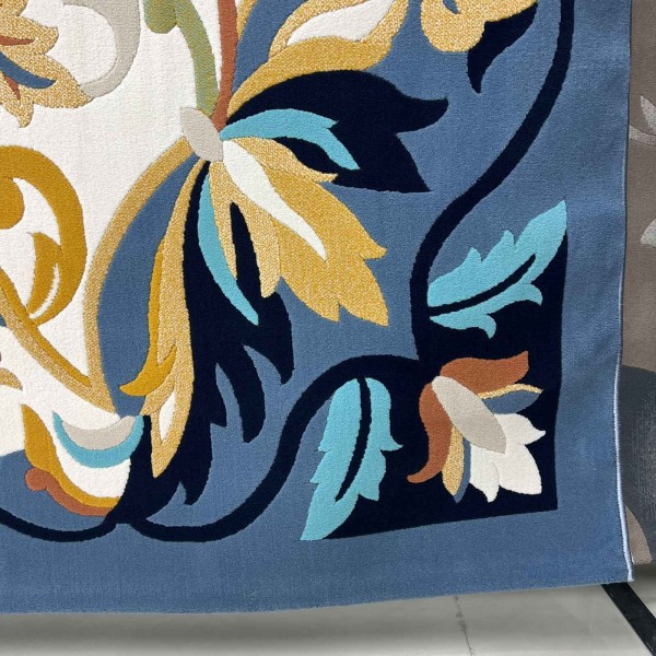 Atlas Turkish Rug Korean Design A170A dark blue - 250x350 cm Majlis Carpet