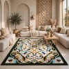 سجاد اطلس تركي نقش كوري A170A اخضر - مقاس 80*150 سم