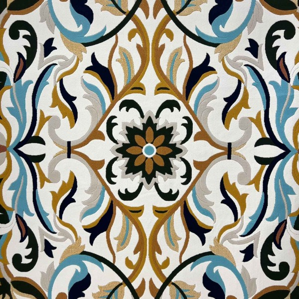 سجاد اطلس تركي نقش كوري A170A اخضر - مقاس 80*150 سم