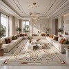 سجاد برازيل نقش كوري تركي A138A كريم مقاس 250*350