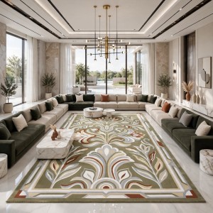 سجاد برازيل نقش كوري تركي A138A اخضر مقاس 80*150