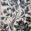 سجاد نقش كويتي تصميم كوري لورين تركي A404A رصاصي كريم - مقاس 250*350 سم سجادة مجلس انيق تحفة