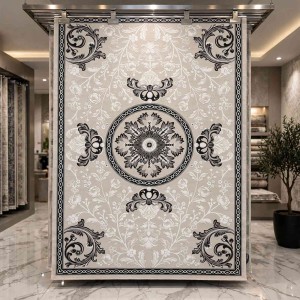 LORIN Turkish Rug Korean Design A419A GREY CREAM - 50x80 cm Small Mat