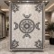 سجاد تصميم كوري تركي لورين A419A رصاصي كريم - مقاس 50*80 سم دعاسة وطاية