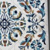 سجاد رمادا نقش كوري تركي A336A سماوي غامق مقاس 300*400