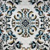 سجاد رمادا نقش كوري تركي A336A اخضر مقاس 50*80