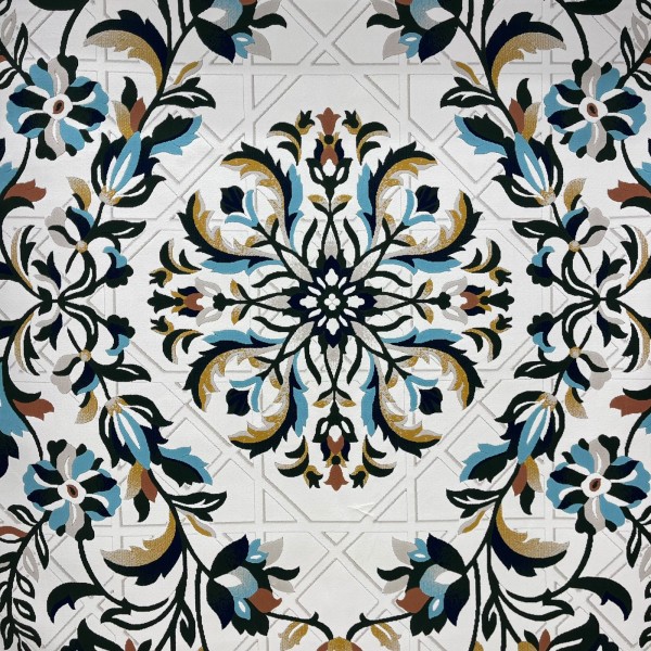 سجاد رمادا نقش كوري تركي A336A اخضر مقاس 50*80