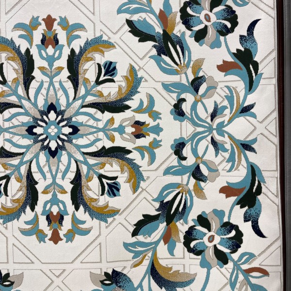 سجاد رمادا نقش كوري تركي A336A بيج مقاس 150*220