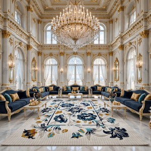 Ramada Rug Korean Turkish Design A335A Dark blue 50*80