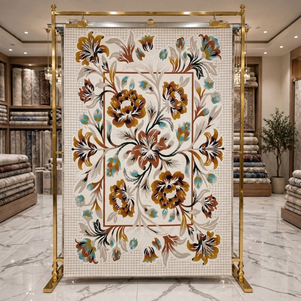 Ramada Rug Korean Turkish Design A335A cream 100*300