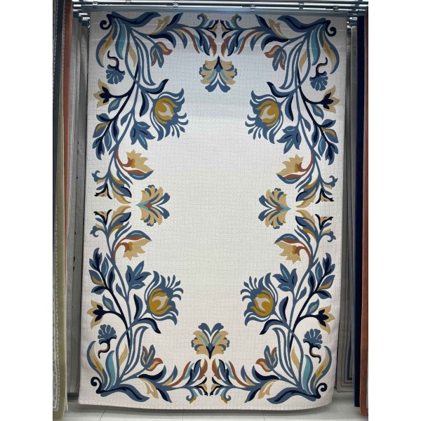 سجاد ريان تركي نقش كوري A172A سماوي غامق - مقاس 250*350 سم