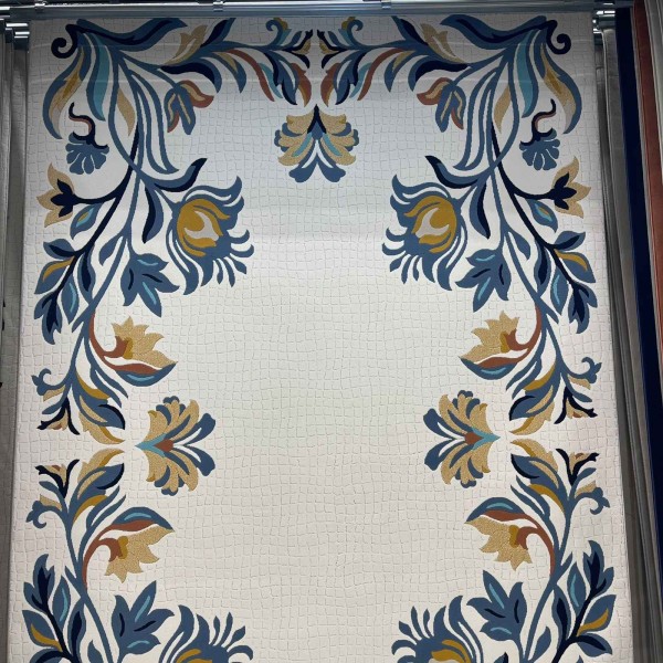 سجاد ريان تركي نقش كوري A172A سماوي غامق - مقاس 250*350 سم