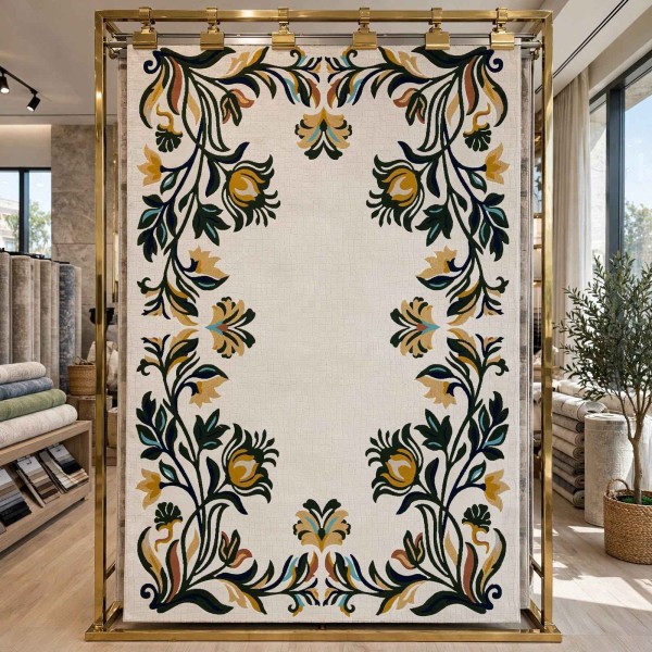 Rayyan Turkish Rug Korean Design A172A green - 100x200 cm Area Rug