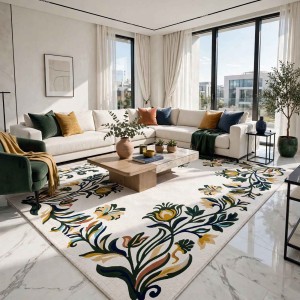Rayyan Turkish Rug Korean Design A172A green - 100x200 cm Area Rug