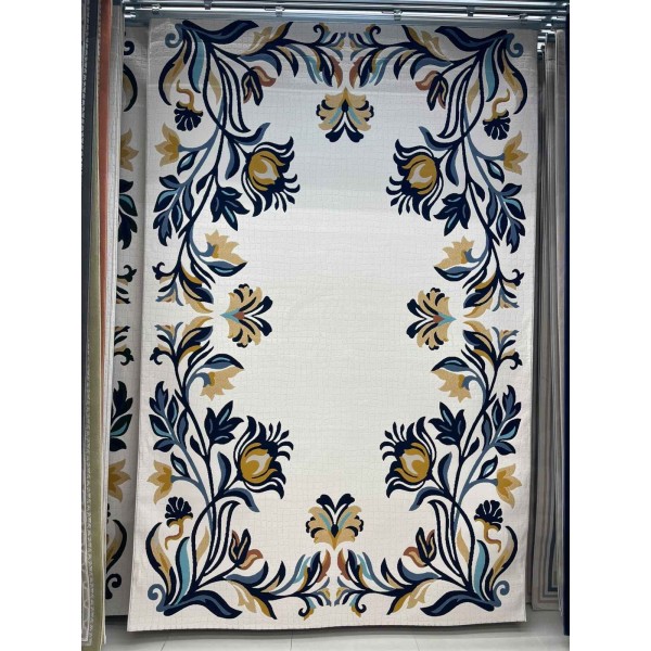 Rayyan Turkish Rug Korean Design A172A navy - 400x600 cm Royal Majlis Carpet