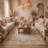 سجاد سوبر بوهيمي تركي A213A بيج مقاس 100*200