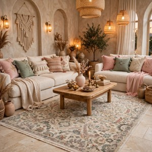 Turkish SUPER BUHIMI Rug A213A cream Size 200*300