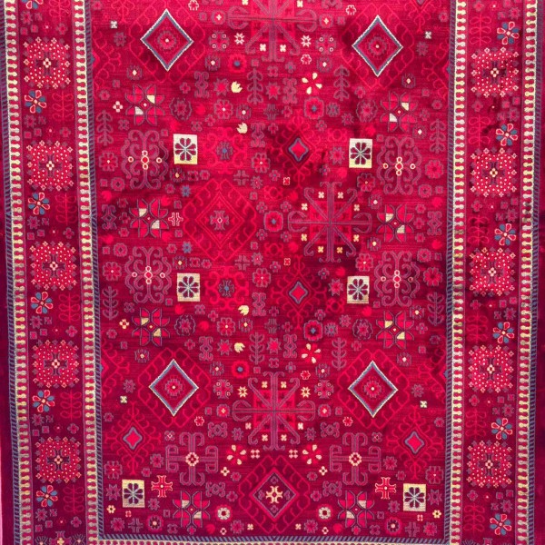 سجاد تركي بخارى تبريز افغاني 9618A عنابي مقاس 100*300