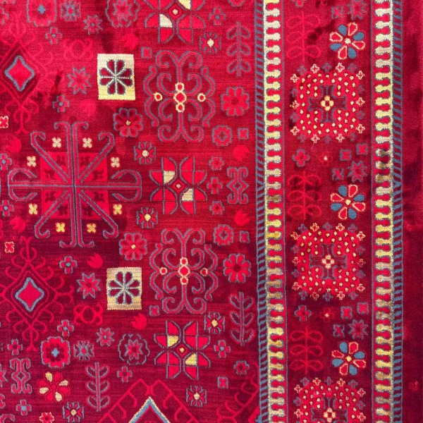 سجاد تركي بخارى تبريز افغاني 9618A عنابي مقاس 100*300
