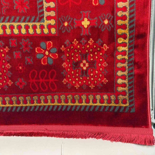 سجاد تركي بخارى تبريز افغاني 9618A عنابي مقاس 100*300