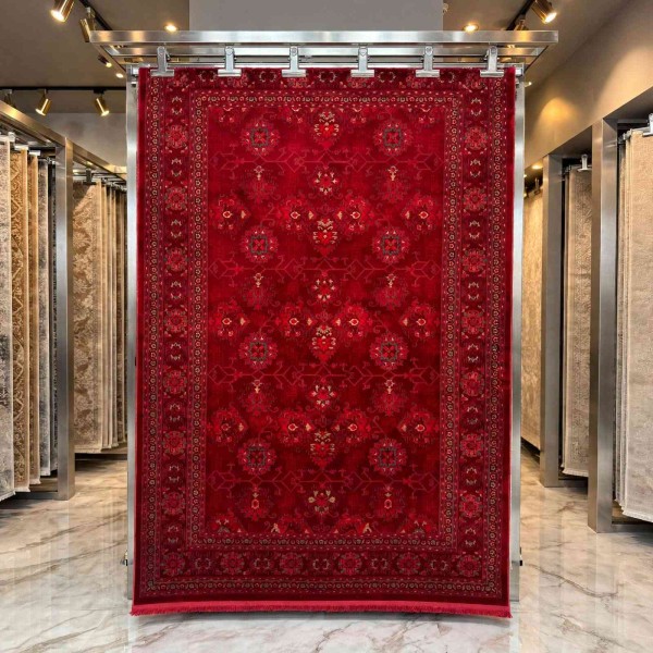 سجاد تركي بخارى تبريز افغاني 9620K عنابي مقاس 300*400