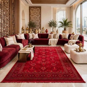 سجاد تركي بخارى تبريز افغاني 9620K عنابي مقاس 400*600