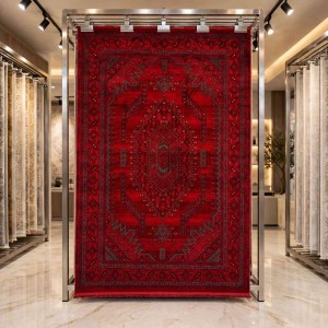 سجاد تركي بخارى تبريز افغاني 9430K عنابي مقاس 50*80